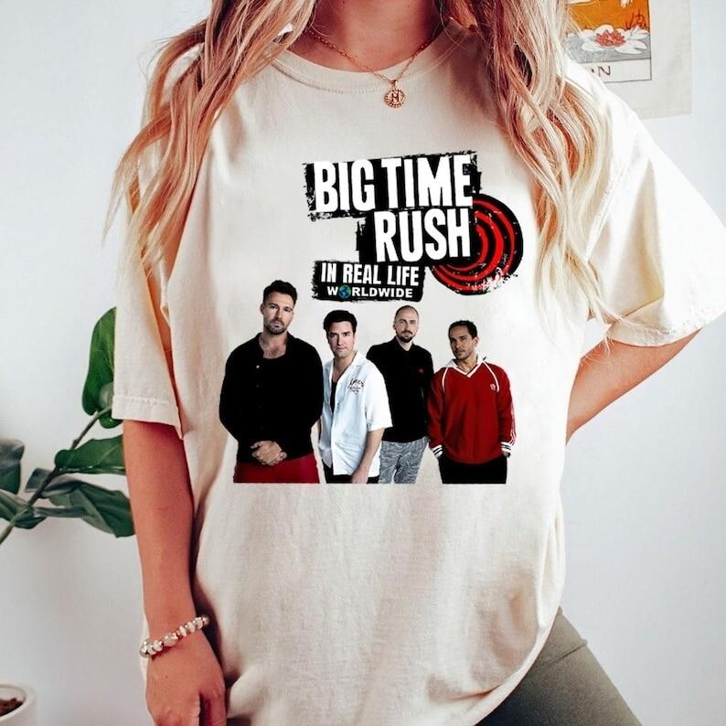 Big Time Rush In Real Life Worldwide Tour 2025 Shirt Big Time Rush 2025 Concert Unisex T-Shirt XXXL