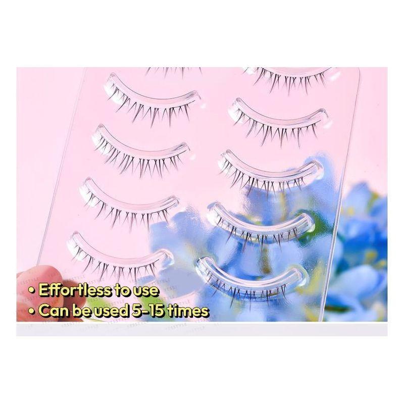 Mogugu - Set mit 5 Paar: Natürliche, zarte künstliche Wimpern