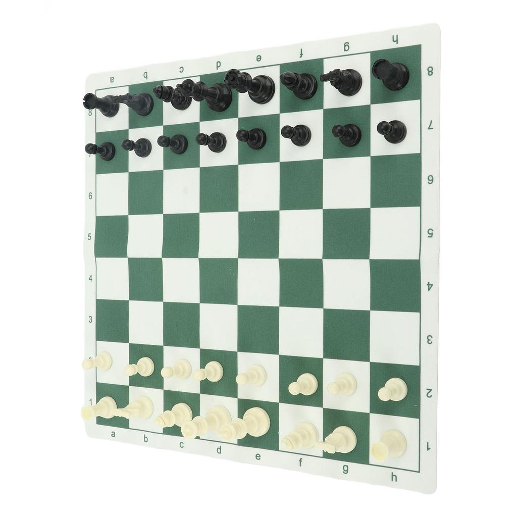 Chess Set PS Plastic for Kids Adults with PU Mat Storage Bag International Board Game