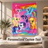 My Little Pony Tapestry, Personalized Custom Text, Wall Hanging Tapestry For Living Room Home Wall Decor