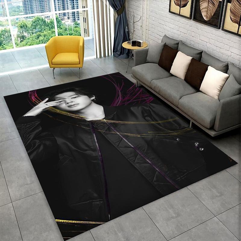 Kpop B-BTS JIMIN Dywanik Star Carpet do Pokoju Zabaw Sypialni Salonu Kanapy Wystroju Domu, Dywanik dla Dzieci Mata Podłogowa Antypoślizgowa Prezent