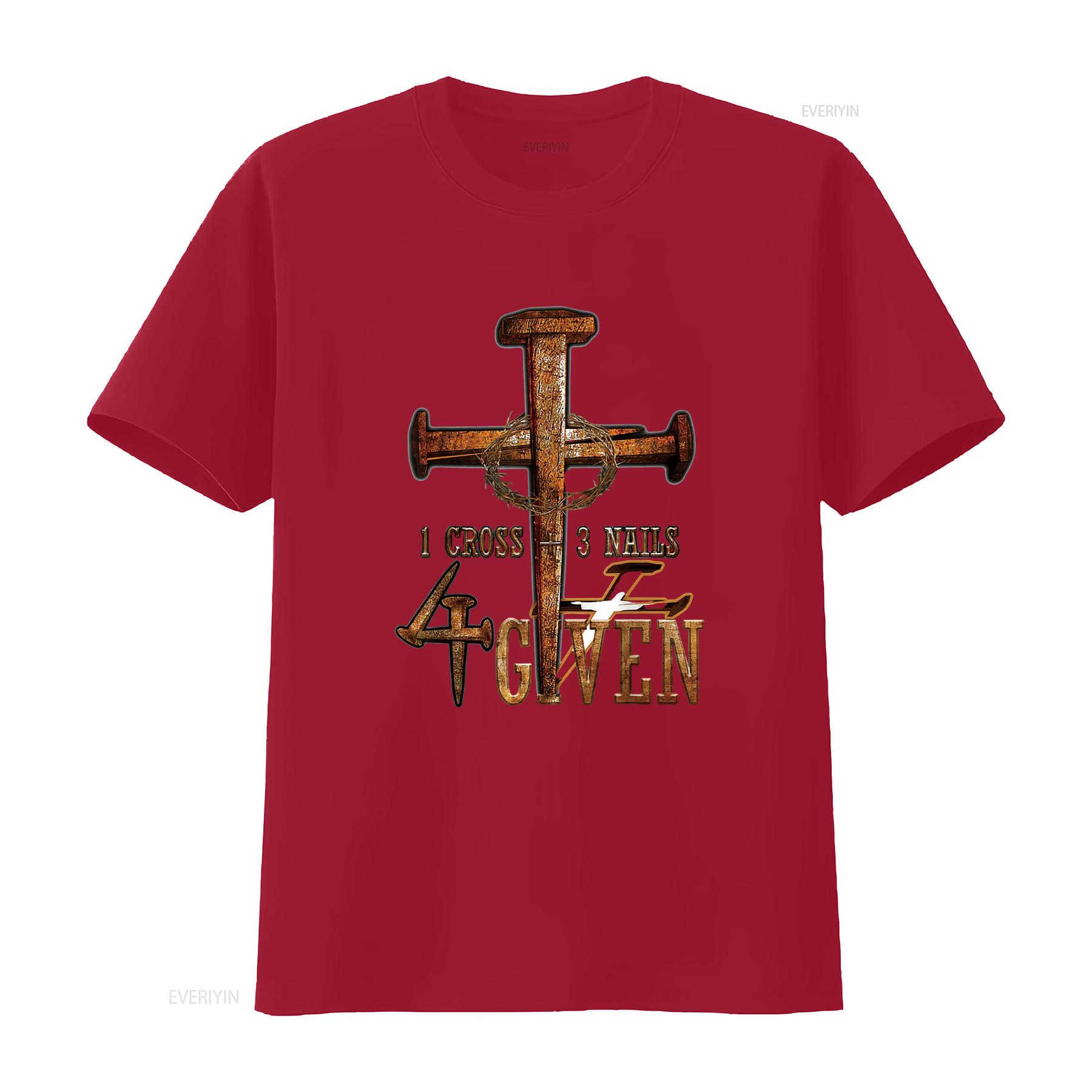 

Christian 1 cross 3 nails 4 given christ T Shirt Black 2X Large vintage Washed Top For Everyday Wear graphic Stylish streetwear S