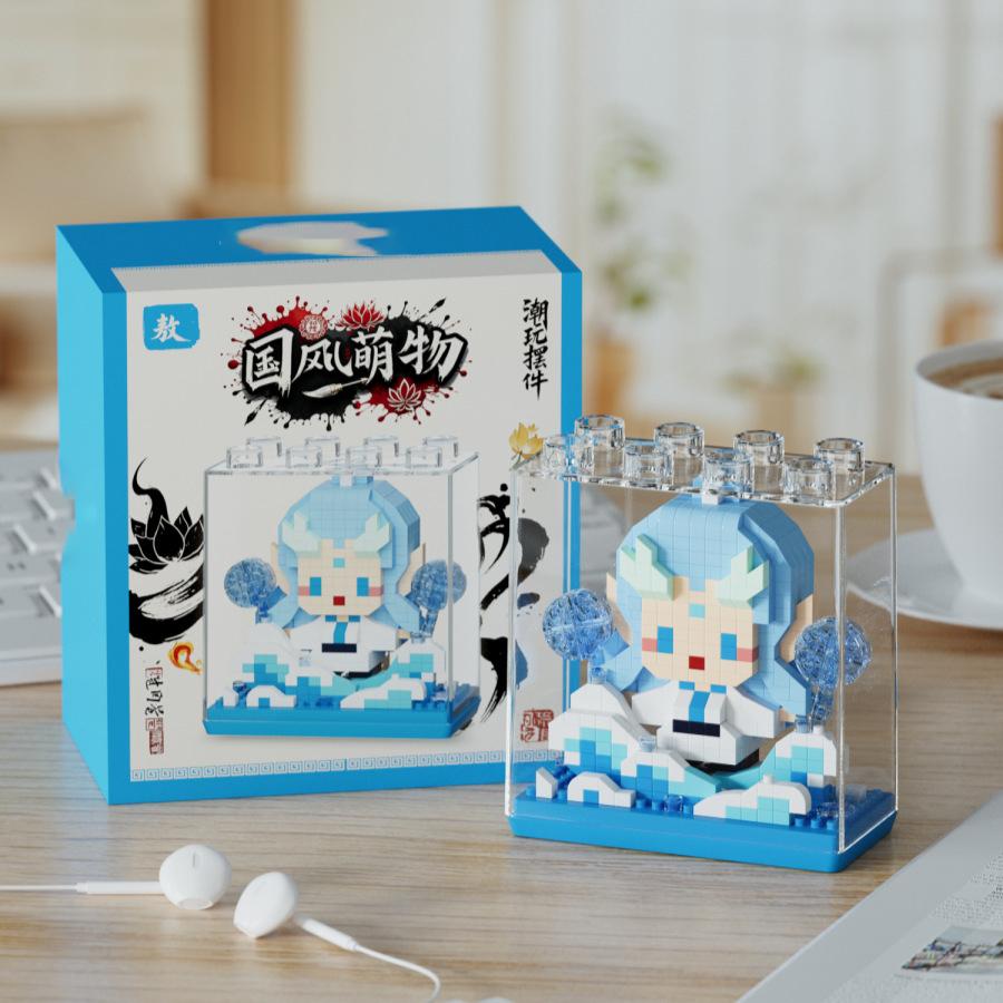 Nezha Bricks Construction Set Micro Building Blocks Children Toy Adult Particle Building Block China Mini Toys Decoration Home