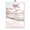 Canvas Painting Summer Pink Sunny Bridge Beach Conch Line Girl Posters And Prints Nordic Wall Art Pictures Living Room Decor