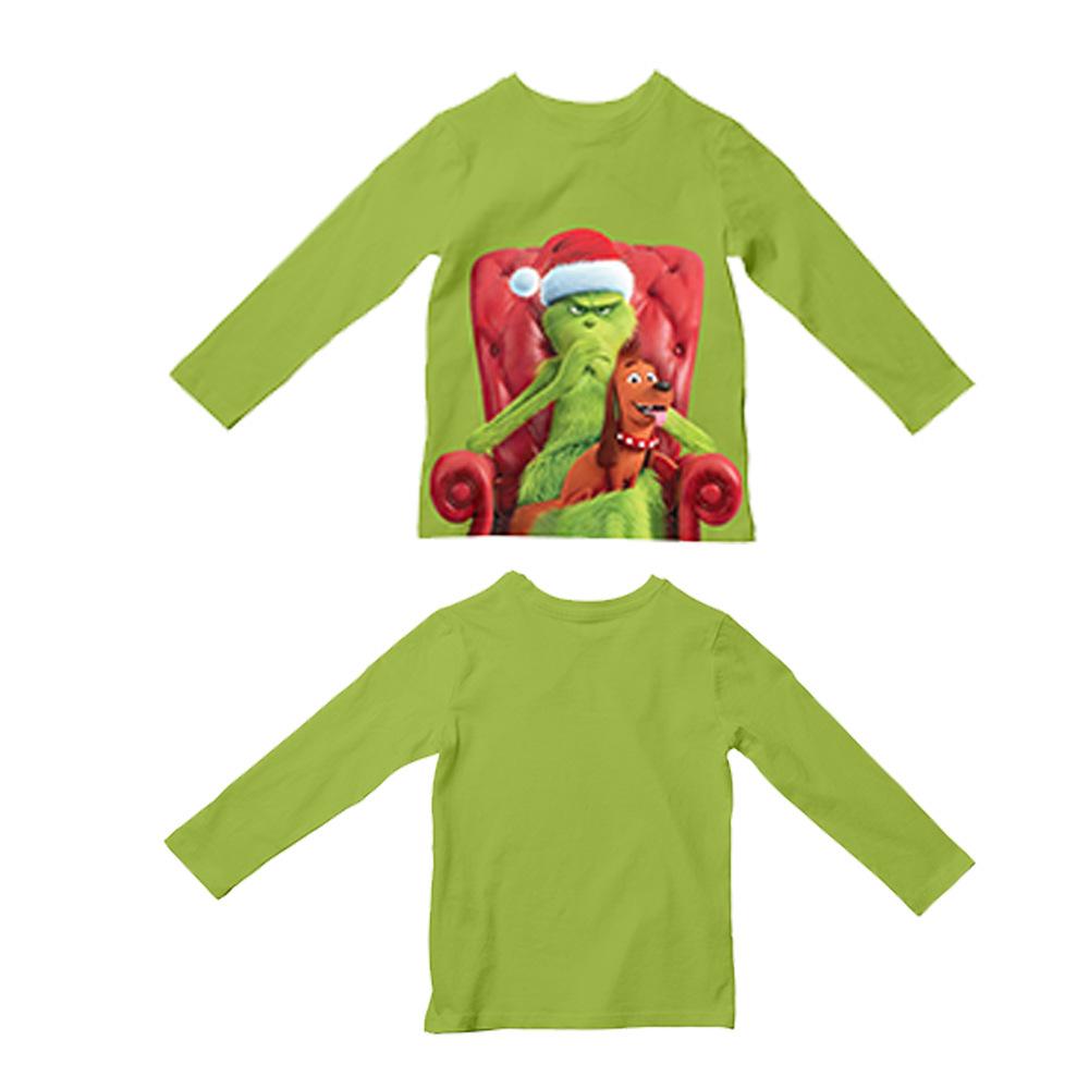 Children's Grinch Green Hair Christmas Jumpsuit Costume
