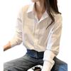 Stacked White Shirt Women's Autumn and Winter 1116 New Design Sense Niche Loose Lazy Style Inside with Bottoming Shirt Tide
