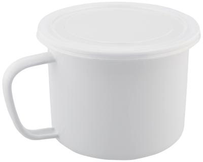 Perlmutt-Metall-Emaille-Kochtopf 12 cm rund, nur für Gasfeuer, Bran Kitchen HB-5761