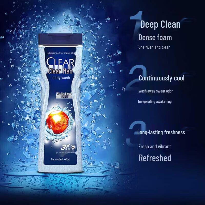 Clear Men Balanced Oil Control Icy Cool Shower Gel Combo