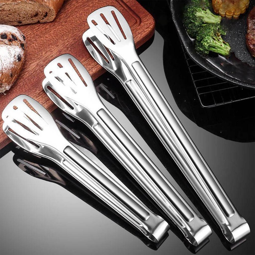 Stainless Steel Food Tongs Frying Grilling Steak Clips Bread Serving Buffet Clip Food Grade Cooking Tools Non-Slip Kitchen Tool