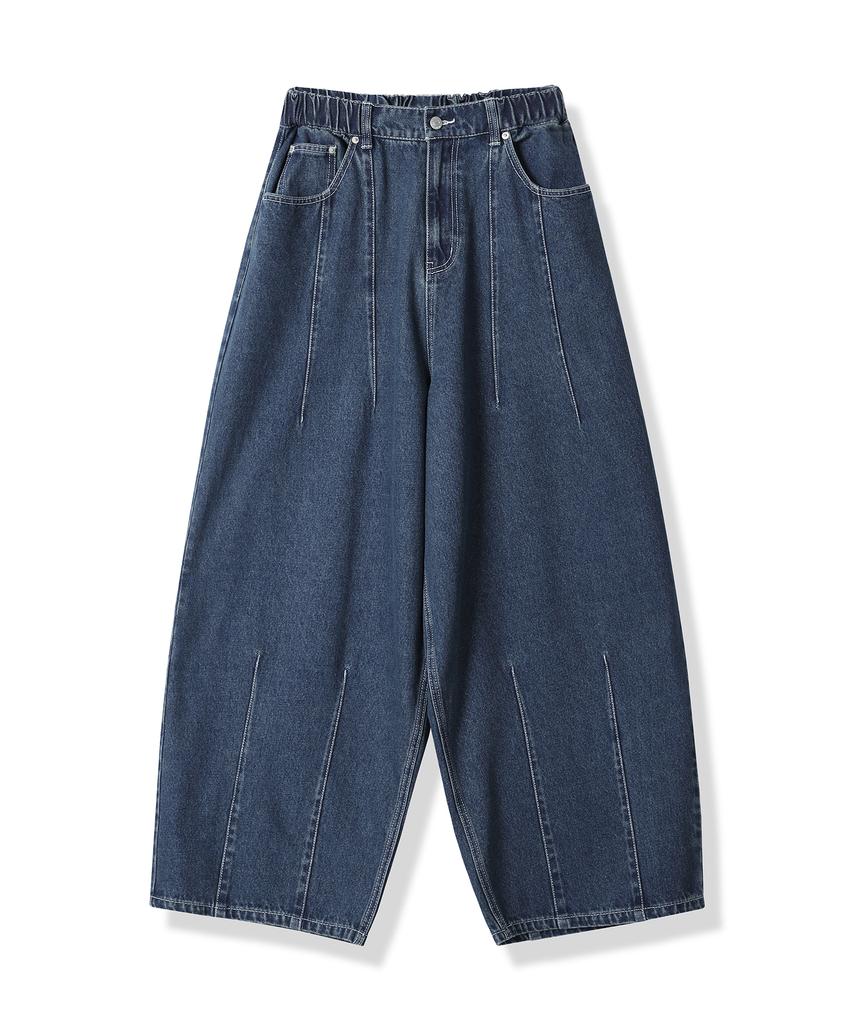 AVANDRESS Super Wide Dart Denim Pants Black