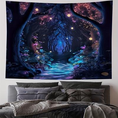 Enchanted Forest Tapestry Magical Dreamy and Fantastically Unique Wall Art for a Mystical Decor Statement