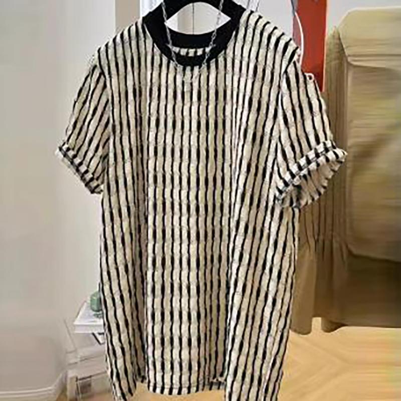 Summer Men s Textured O Collar T Shirt Streetwear Leisure Short Sleeve M 2150₽