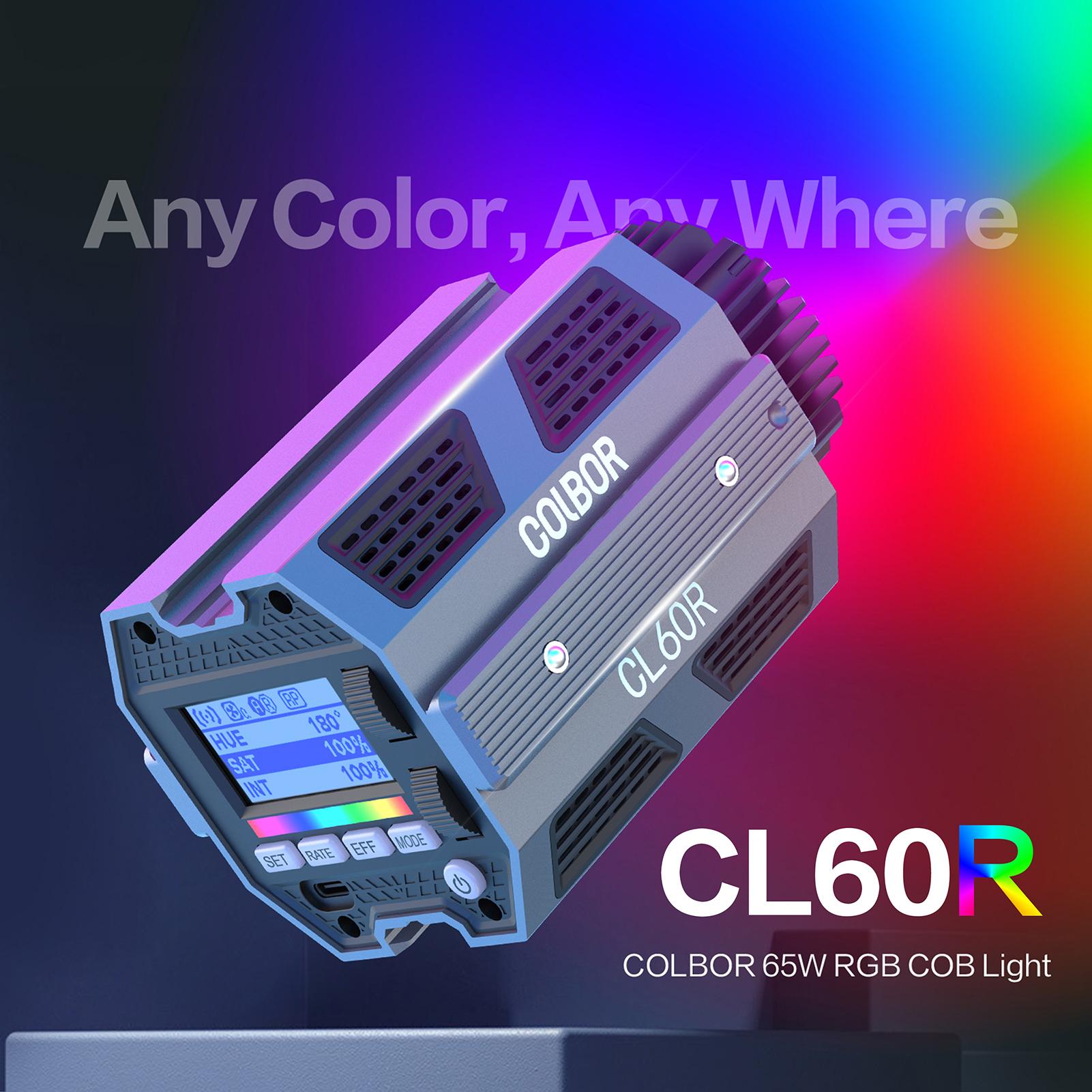 COLBOR CL60R Portable RGB Video Light 65W COB Light Light 2700K