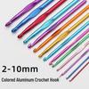 Household DIY Crochet Set: Colored Aluminum Single-Head Hooks