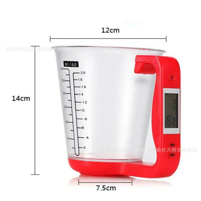 1000G 600ML Capacity Measuring Cup Detachable Kitchen Scales LCD Electronic Measurement Tool