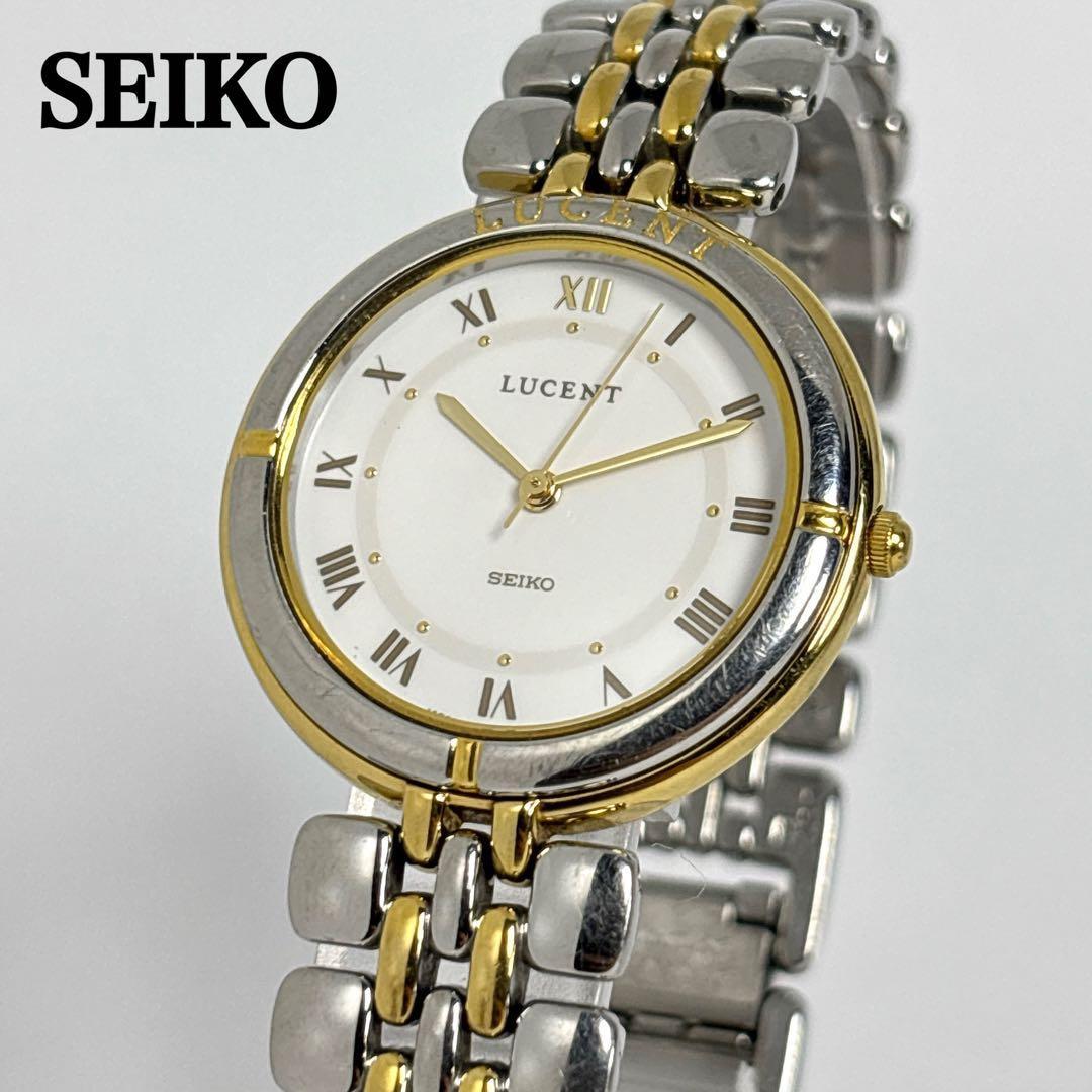 [Working new battery] SEIKO Lucent combination dress watch Roman letters