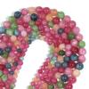 1 Strand 6/8/10mm Natural Stone Tourmaline Beads Colorful Round Loose Beads For DIY Jewelry Making Necklace Bracelets Supplies