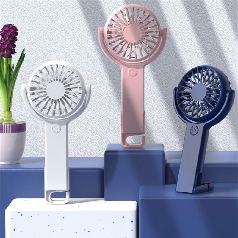 Handheld Fan Portable Fan Rechargeable Small Pocket Fan with 5 Speed Foldable Hook for Office Outdoor Indoor Pocket Fan