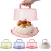 Plastic Round Cake Box Carrier Handle Pastry Storage Holder Dessert Container Cover Case Cake Accessories Food Storage Box