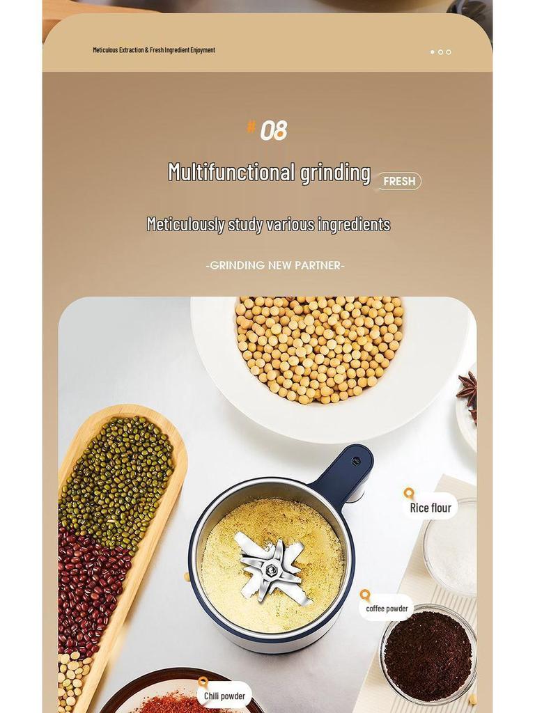 Ultra-Fine Grain and Cereal Crusher: Compact Household Grinder