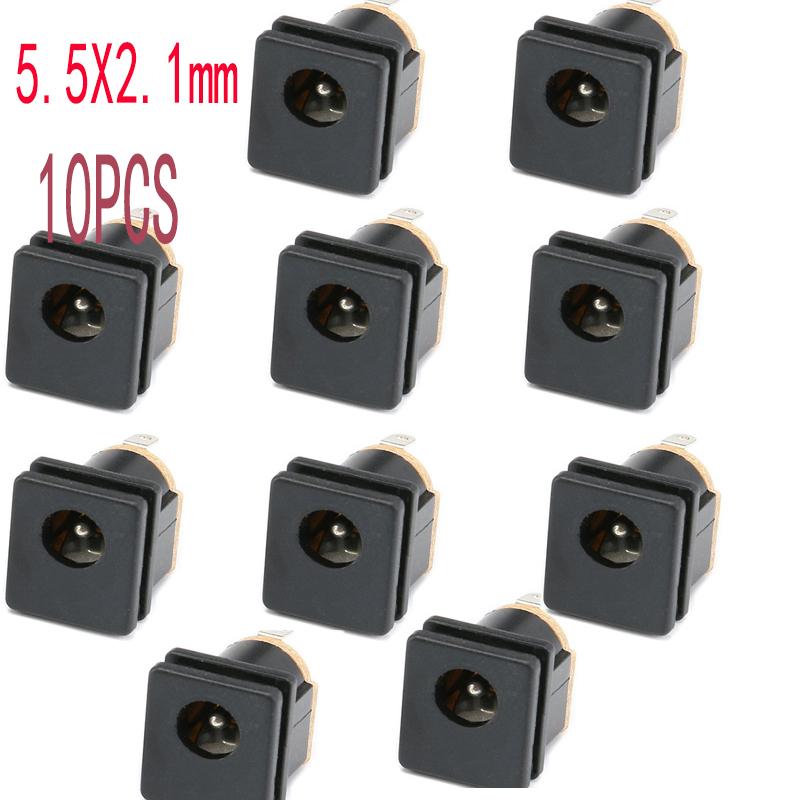 

10 шт. DC 5,5x2,1 мм 3,5x1,3 мм 2,1 2,5 разъемы DC Power Plug Male Female Jack Socket Nut Panel Mount DC Power Adapter Connector