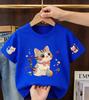 2026 Summer Children's Short-Sleeved Cute Cartoon Cat Print Baby Soft Cotton Multi-Purpose Loose-Fitting Breathable T-Shirt