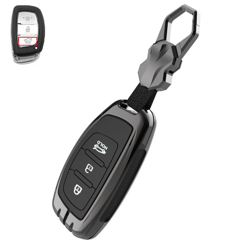 Zinc Alloy Car Key Case Cover For Hyundai i10 i20 i30 HB20 IX25 IX35 IX45 HB20 2015 High Quality Smart Key Shell Car styling