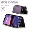 For iPhone 17e 16e Wallet Case PU Leather Flip Cover RFID Blocking Card Holder Magnetic Clasp Kickstand Shockproof Phone Case