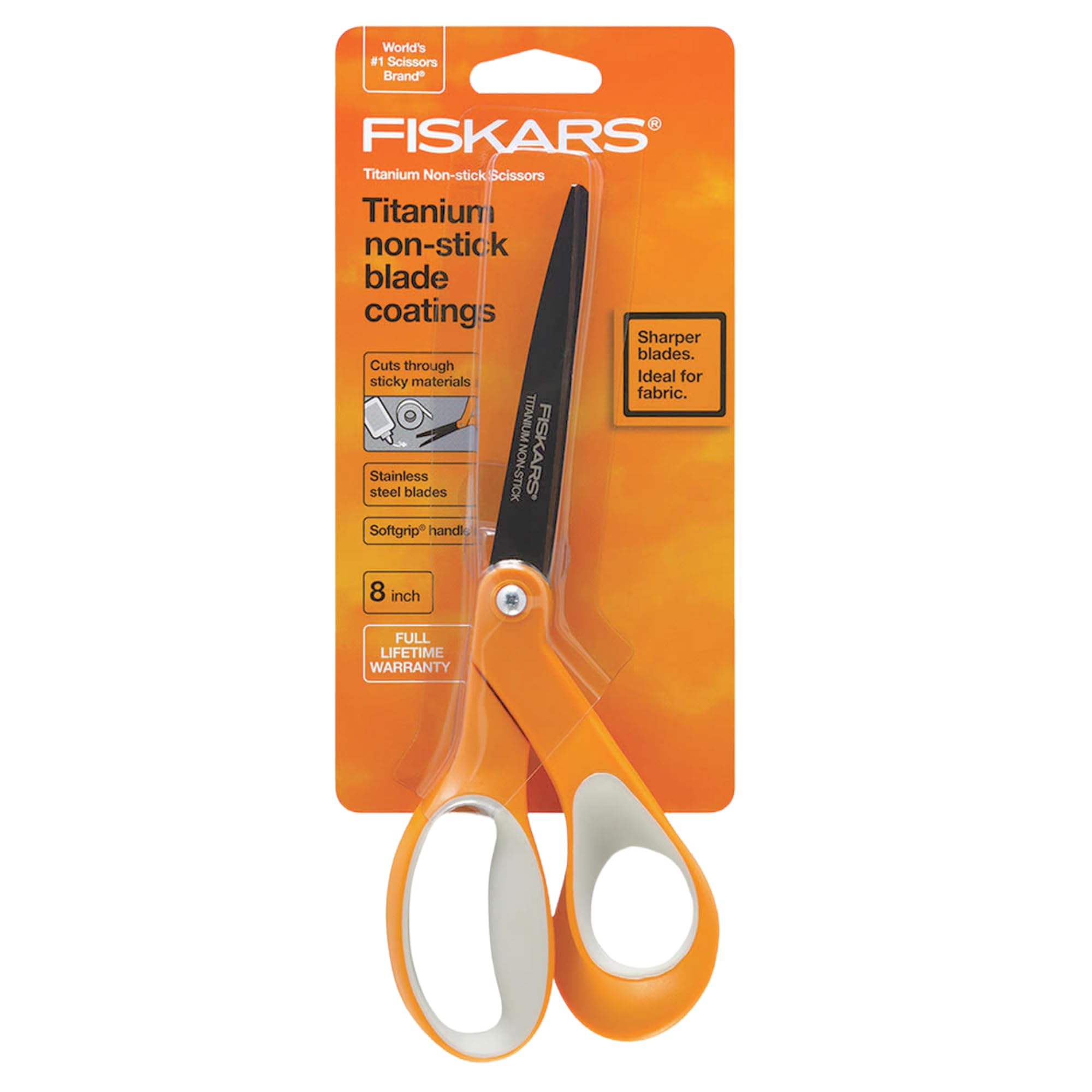 

Ножницы Fiskars с черными и оранжевыми высокопроизводительными лезвиями с титановым покрытием,