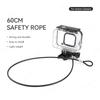 60CM Protable Safety Strap Stainless Steel Lanyard Cord Wrist String Hand for Go Pro 12 Insta360 X4 DJI Sport Camera Accessories