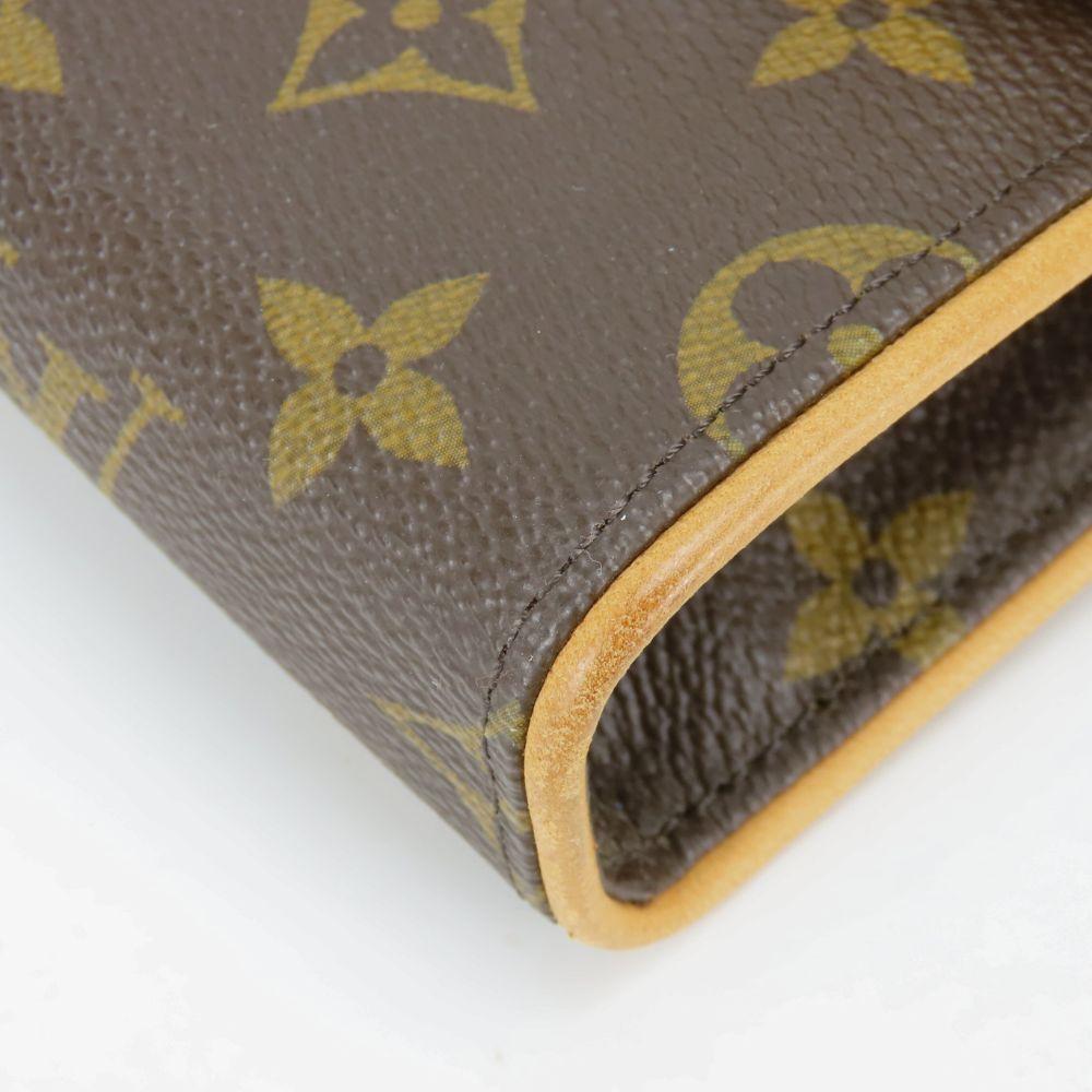 Used LOUIS VUITTON Waist bag Pochette Florentine M51855 XS Monogram/Nume leather Brown Pouch