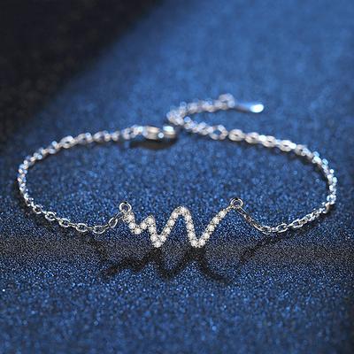 Cross Lightning Bracelet Girls Fashion Simple ECG Decoding Bracelet Jewelry Ornament