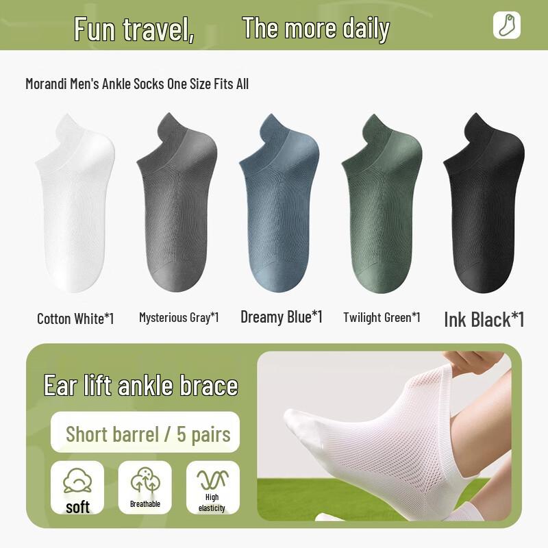 BADIGAO Men s Disposable Anti-Slip No-Show Socks