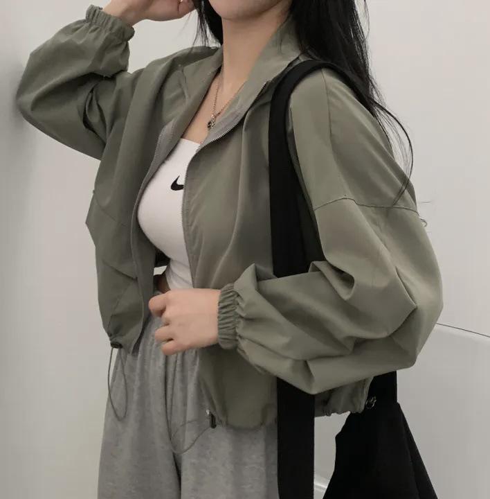 2026 Spring/Autumn Retro Drawstring Workwear Baseball Jacket