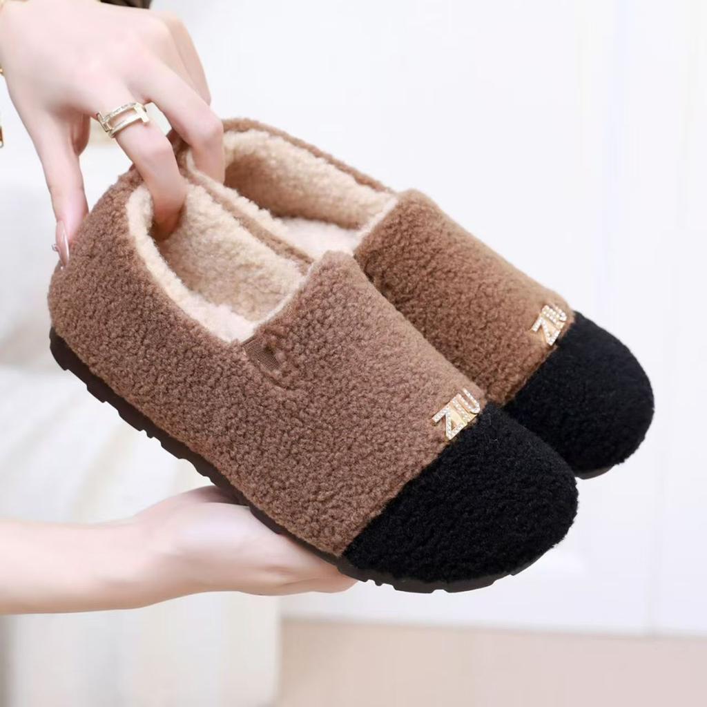 Shoes Winter New Plush Shoes Flat Shoes Casual Home Cotton Shoes