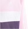 Tiberio Color Block Free Zestaw Dresowy dla Dzieci DTP57 Jasny Fiolet Cień Fioletu J150 [Adidas] Top z 3 Paskami Różowy/Biały/Cień Dół