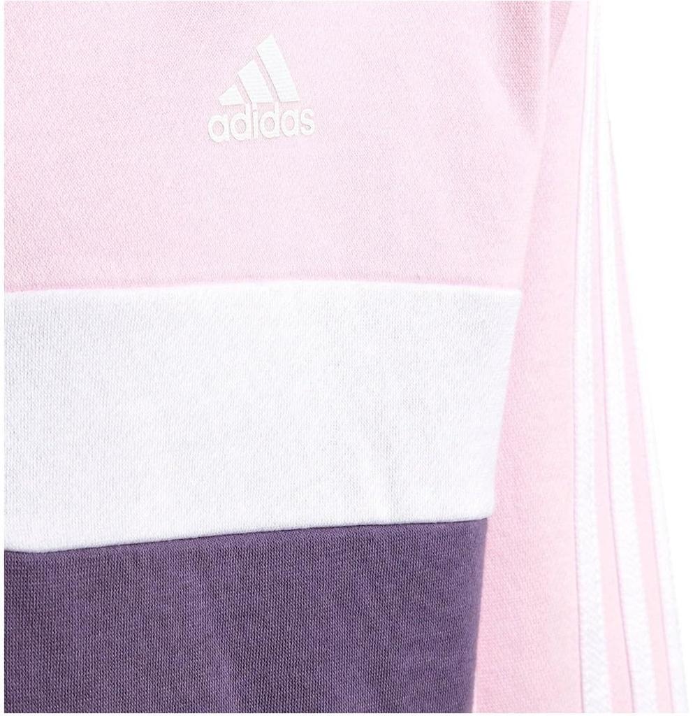Tiberio Color Block Free Zestaw Dresowy dla Dzieci DTP57 Jasny Fiolet Cień Fioletu J150 [Adidas] Top z 3 Paskami Różowy/Biały/Cień Dół