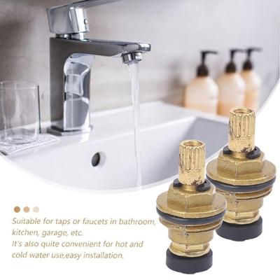 6 Stück Neuer G1/2" Wasserhahnventilkern-Ersatz 20 Zähne Wasserhahnbaugruppen Universelles Küchen-Badezimmerzubehör Schneller Wasserhahnventil