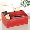 Leather Tissue Box & Desk Organizer Set (2-Pack)