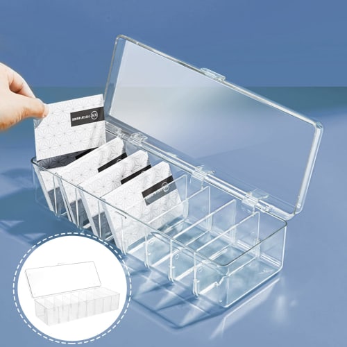 Cabilock 2-Pack Card Storage Box Organizer with Lid, Transparent, Acrylic, for Kids, The Pet Box