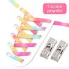 Diamond Cross Lock Shoelaces Rainbow Elastic Flat Laces Sneakers Without Ties Kids Adult No Tie Shoe Laces Rubber Bands Shoelace