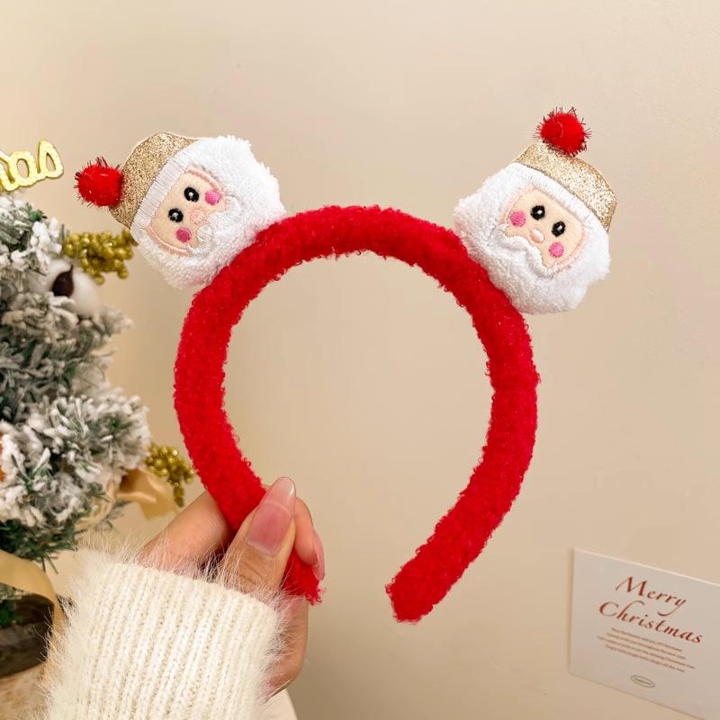 Rentiergeweih Haarband: Niedliches Plüsch-Weihnachts-Stirnband für Damen, mit Lebkuchenmann, perfekt für Herbst- und Winterfestlichkeiten.