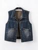 Women's Retro Denim Vest - Short, Loose, Sleeveless Outerwear for Spring/Autumn, New Korean Style Camisole Jacket