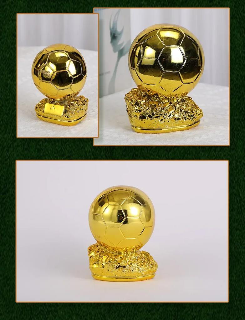 15/20/25cm Resin Soccer Trophy Statue, Indoor/Outdoor Decor, No Electricity Required