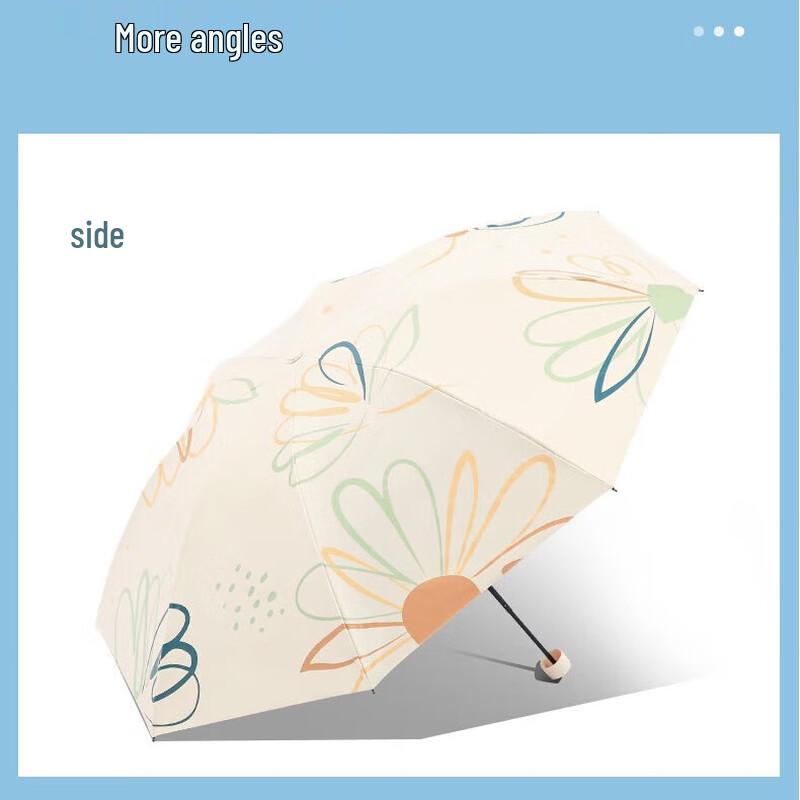 Heaven UV Protection Triple-Fold Portable Sun & Rain Umbrella