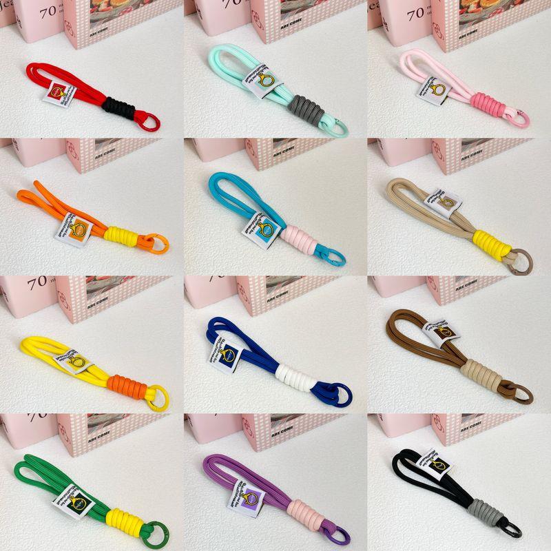

Contrast Color Matching Dopamine Wrist Strap Phone Case Lanyard Mobile Phone Charm Woven Carrying Strap Camera Bag Keychain Hanging Random color mixing 50