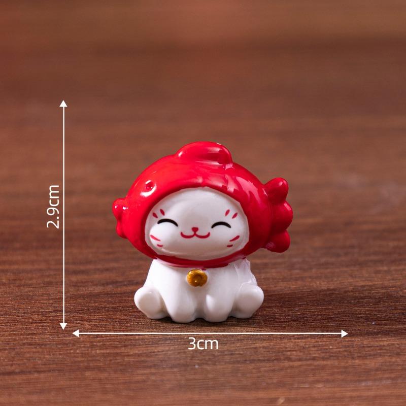 Cute New Year Maneki Neko Figurines,Cute Grain DecorationsBlind Bag AccessoriesDesktop Car Trinkets