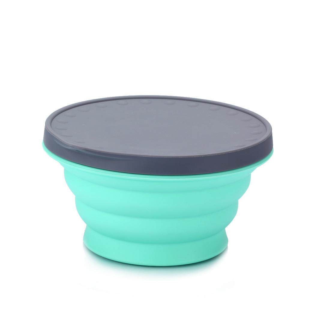 

Folding Silicone Bowl Portable Lunch Box Microwave Safe Bento Crisper Retractable Travel Bowl for Instant Noodles Outdoor 15*8.5cm