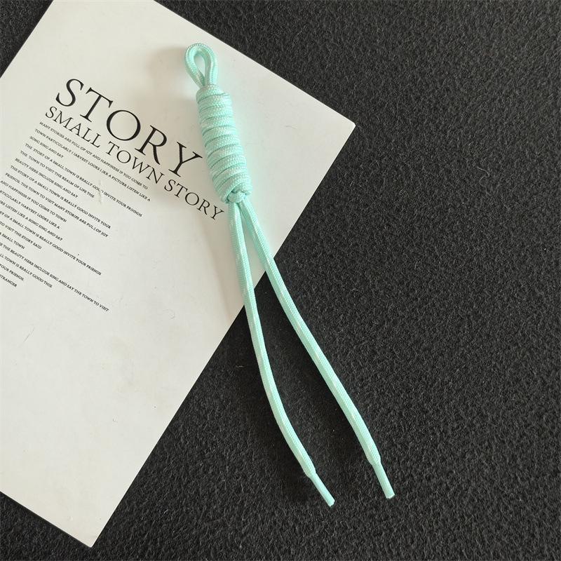 Colorful Trendy Miu Style Polyester/Nylon Braided Rope Pendant with Knotting for Bags