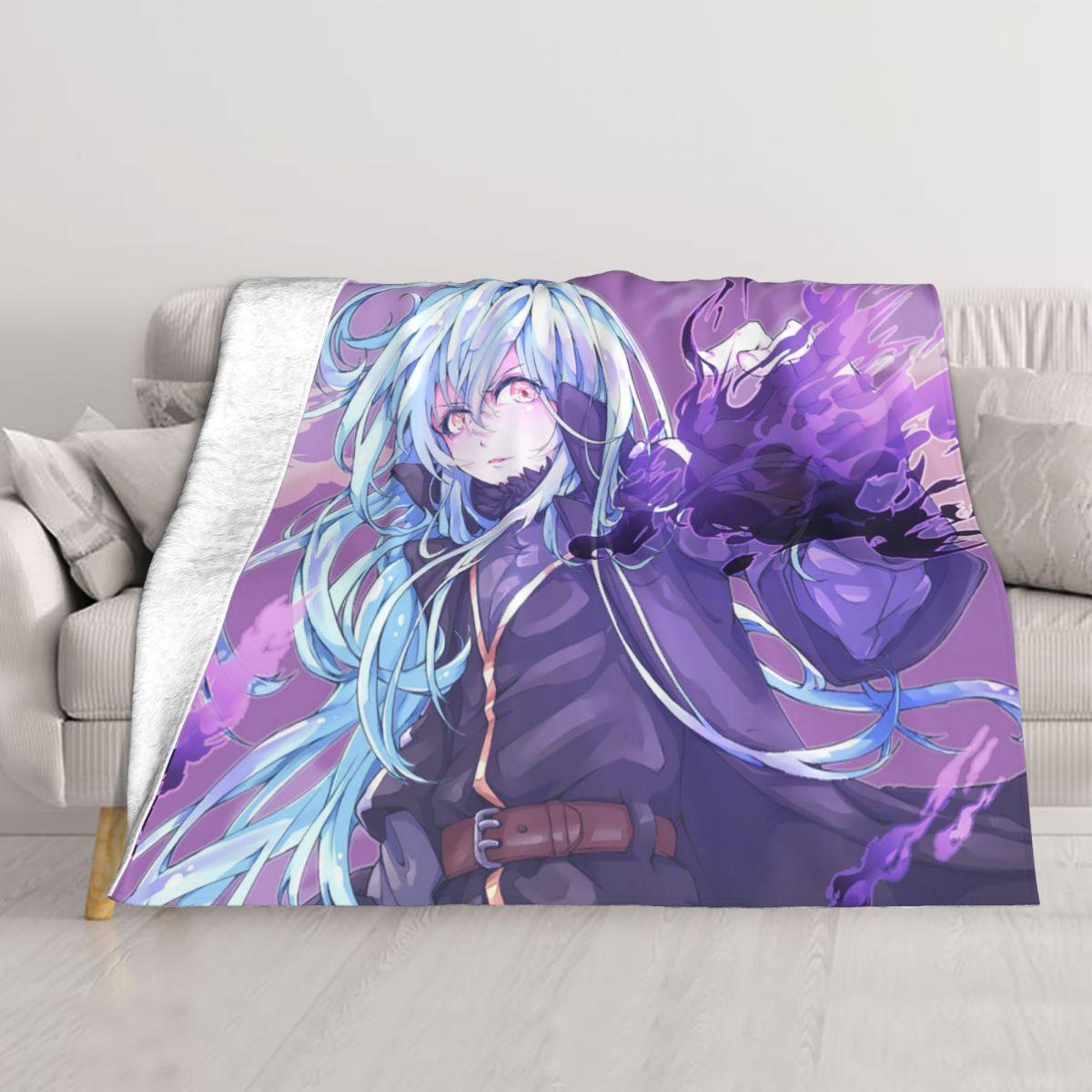 

That Time I Got Reincarnated As A Slime Fleece Throw Blankets demon king rimuru Blanket for Bed Office Soft Bed Rug 30x40in